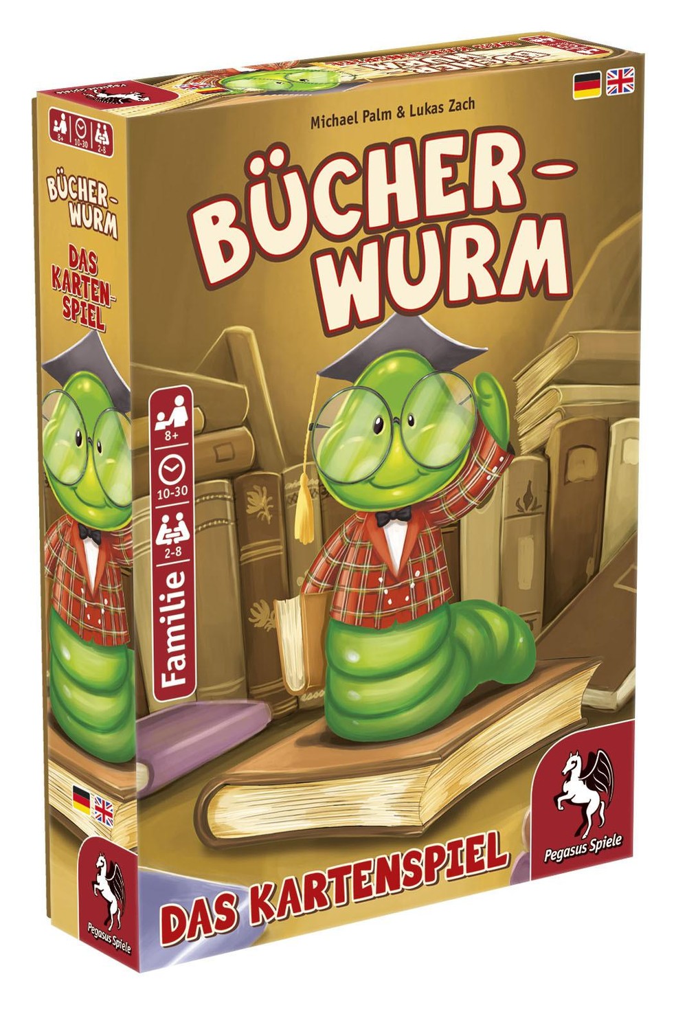  Pegasus Spiele Bücherwurm - Das Kartenspiel 18322G (ab 8 Jahre, 2 - 8 Spieler, 10 - 30 min)
