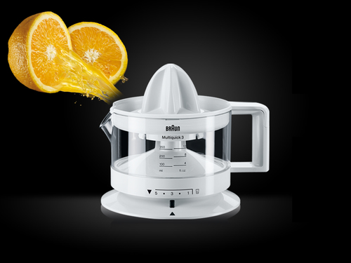 Braun TributeCollection CJ 3000 Elektrische Zitronenpresse 0,35 l 20 W Transparent, Weiß