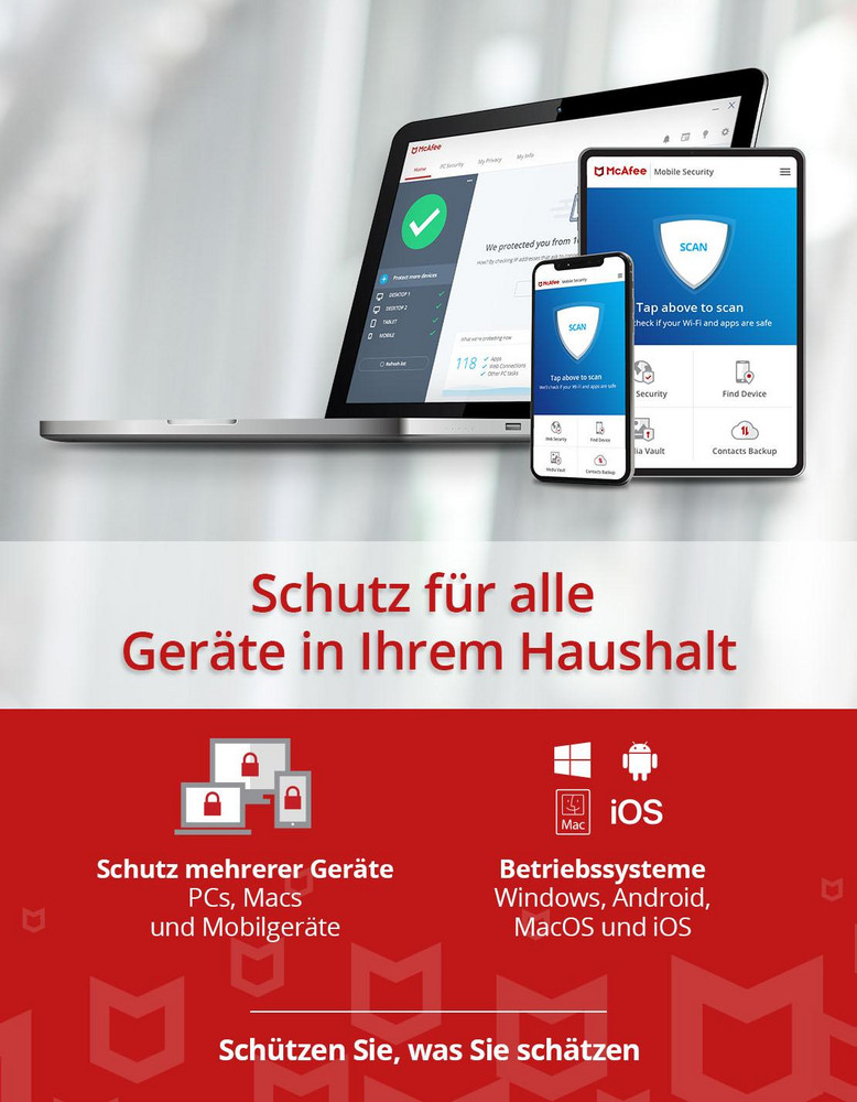  McAfee LiveSafe (Kinderschutz, Online-Banking Schutz, 1 Jahr, 1 Lizenz)