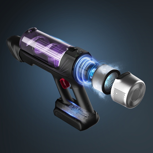 Rowenta RH2037 2-in-1-Stabstaubsauger Batterie Trocken Beutellos 0,4 l 250 W Schwarz, Violett