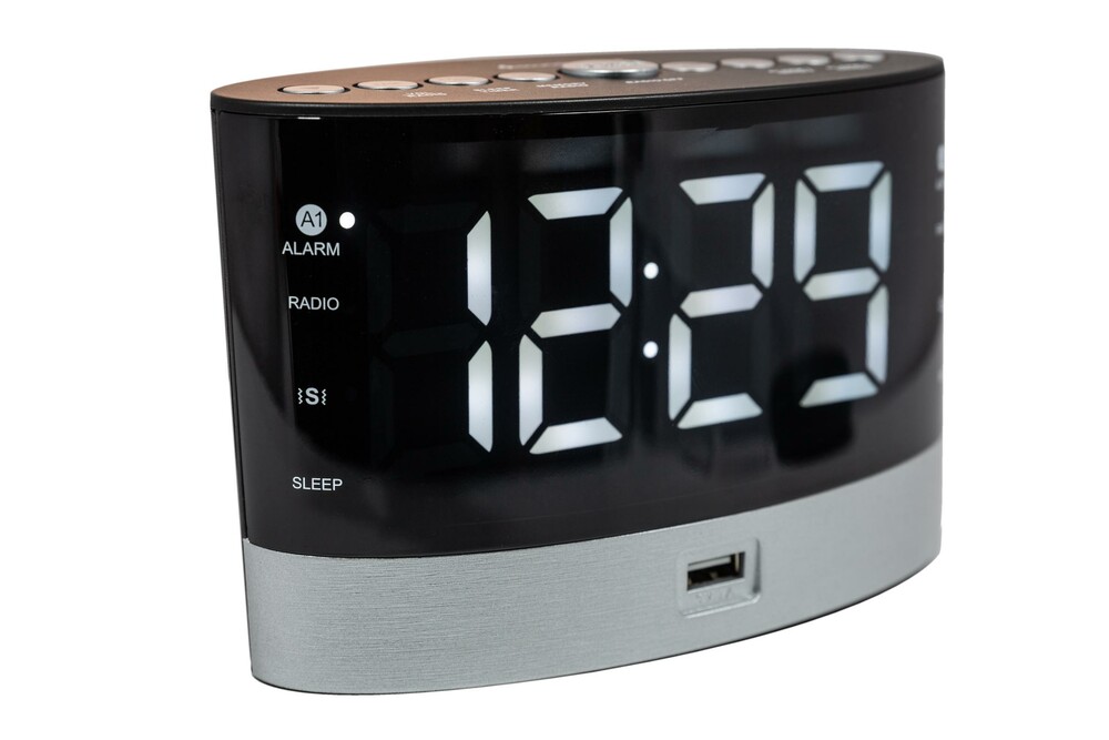  SOUNDMASTER UR580 schwarz Radiowecker (Sleep Timer, Snoozer, Vibrationskissen, USB)