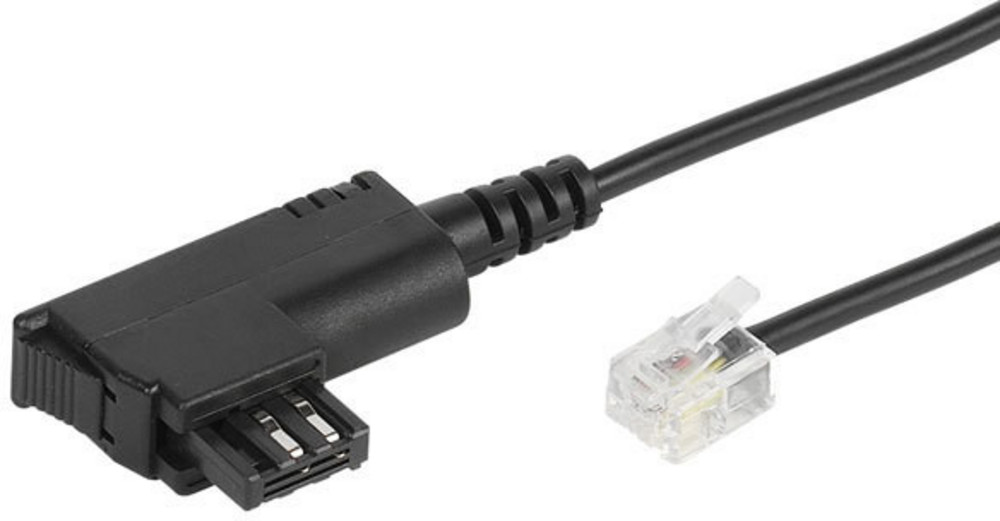 VIVANCO 45090 Anschlusskabel für Modem 10m schwarz Telefonzubehör