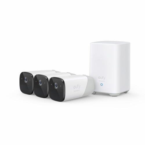 Eufy eufyCam 2 Pro 3-Cam Kit Patrone (Form) IP-Sicherheitskamera Innen & Außen 2048 x 1080 Pixel Wand
