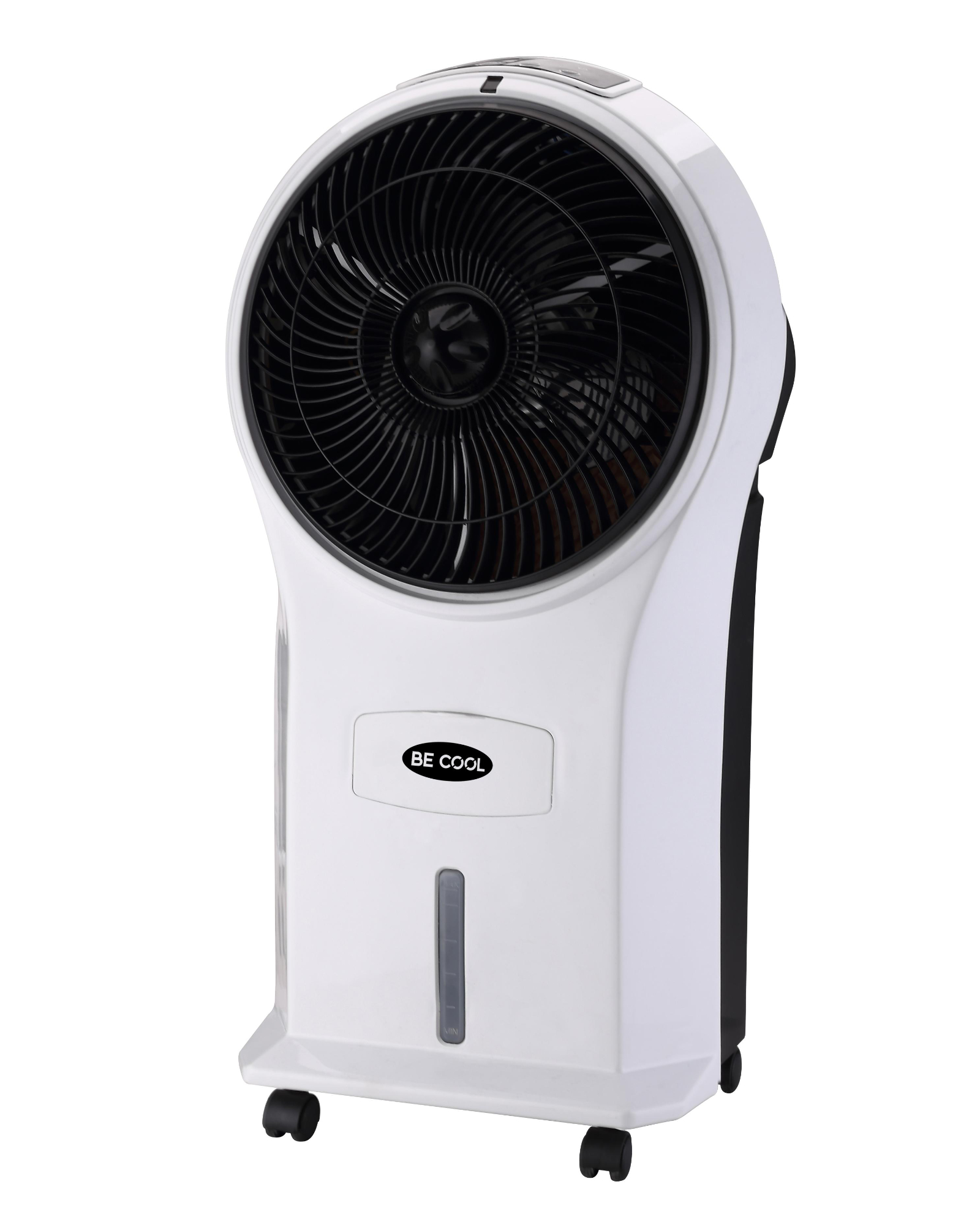BECOOL BCP5AC2101F Luftkühler (3 Geschwindigkeitsstufen, Fernbedienung, 5 Liter Wassertankvolumen, 45 Watt, Höhe 61 cm, Weiß/Schwarz)