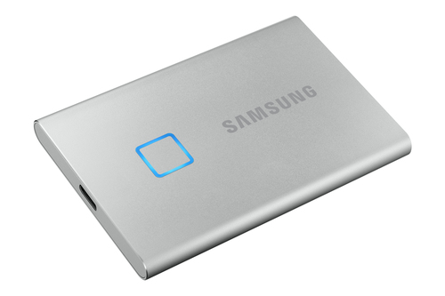 Samsung T7 Touch 500GB Portable SSD USB-C 3.1 silber UASP USBC SSD extern Samsung T7 Touch 500GB Portable SSD USB-C 3.1 silber UASP USBC SSD extern