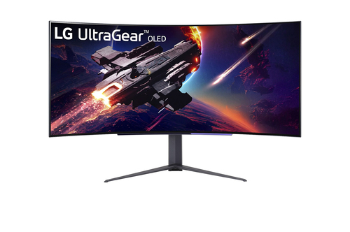 LG Gaming-Monitor UltraGear 45GR95QE-B Schwarz 45 Zoll WQHD OLED 240 Hz 0,03 ms (HDR 10, HDMI, DisplayPort, höhenverstellbar, Freesync Premium, G-Sync)