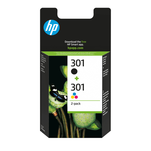 HP 301 2er-Pack Schwarz/Cyan/Magenta/Gelb Original Druckerpatronen