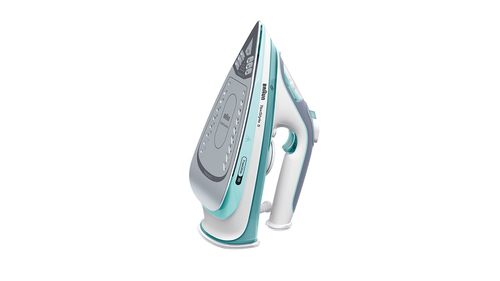 Braun TexStyle 3 SI 5017 GR Dampfbügeleisen Keramik-Bügelsohle 2700 W Grau, Türkis, Weiß