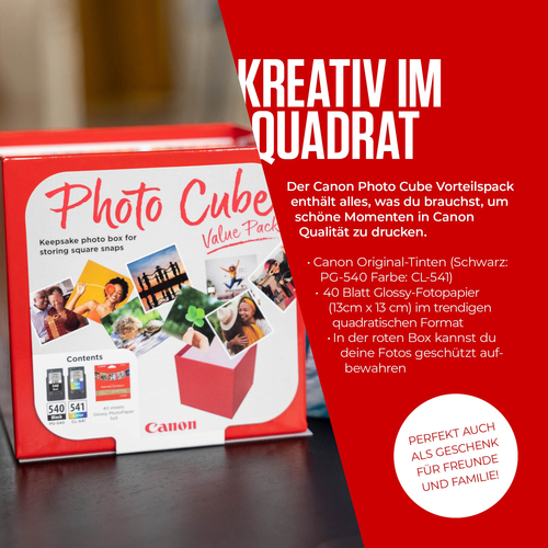 Canon Photo Cube und Frame + PP-201 Fotopapier Plus Glossy 13x13cm 40 Blatt Canon Photo Cube und Frame + PP-201 Fotopapier Plus Glossy 13x13cm 40 Blatt
