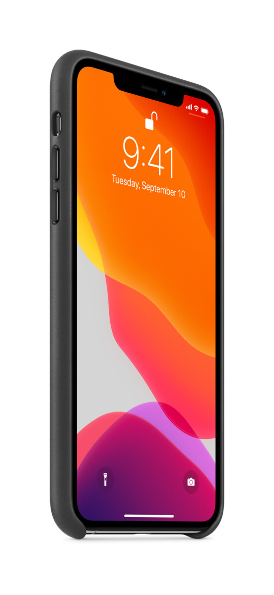  Apple iPhone 11 Pro Max Leder Case - Schwarz Handyhülle