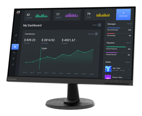 Lenovo D24-40 Computerbildschirm 60,5 cm (23.8") 1920 x 1080 Pixel Full HD LED Schwarz Lenovo D24-40 Computerbildschirm 60,5 cm (23.8") 1920 x 1080 Pixel Full HD LED Schwarz