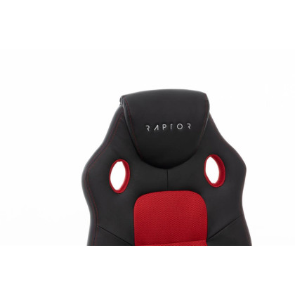 Raptor GS 40 Gaming-Stuhl, Schwarz/Rot - Auslaufmodell