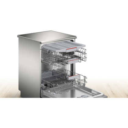BOSCH SMS4EVI08E Stand-Geschirrspüler 60 cm (B, freistehend, Besteckschublade, 14 Maßgedecke, 44 dB, AquaStop, Home Connect, WLAN)