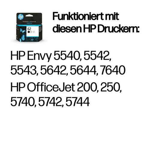 HP 62 Schwarz Original Druckerpatrone