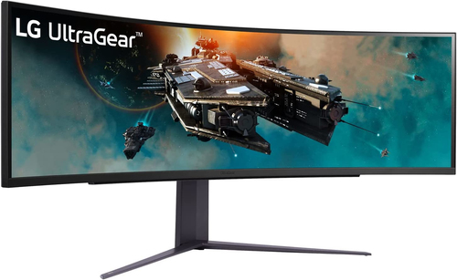 LG Gaming-Monitor UltraGear 49GR85DC-B Schwarz 49 Zoll Curved DQHD VA 240 Hz 1 ms (HDR 1000, 2x HDMI, DisplayPort, USB, höhenverstellbar, neigbar, schwenkbar, FreeSync Premium Pro)