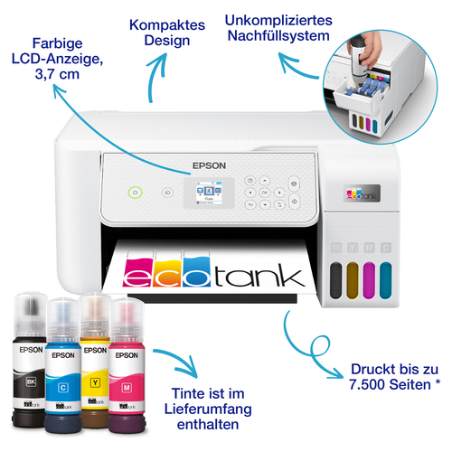 Epson EcoTank ET-2876 Tintenstrahl A4 5760 x 1440 DPI WLAN