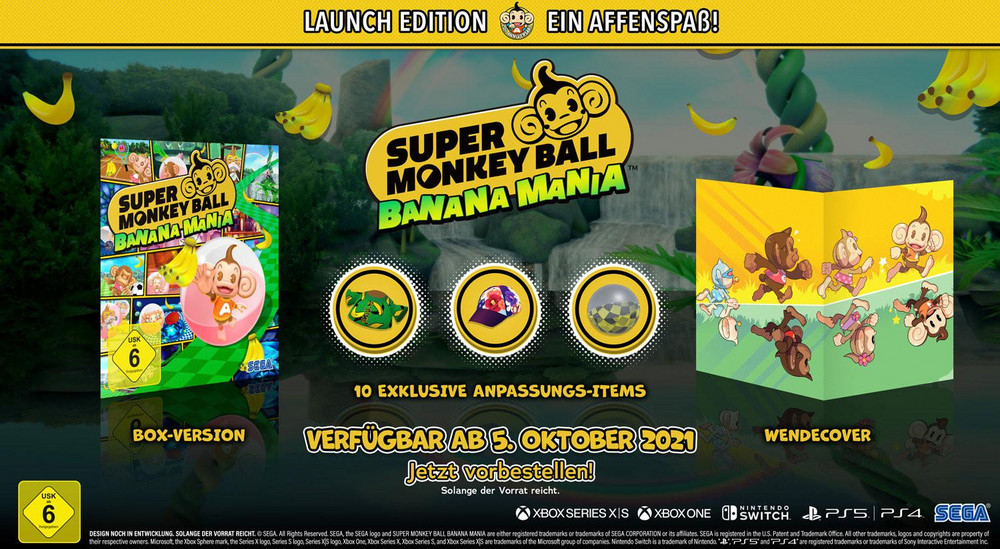  Super Monkey Ball - Banana Mania (Launch Edition) Nintendo Switch-Spiel