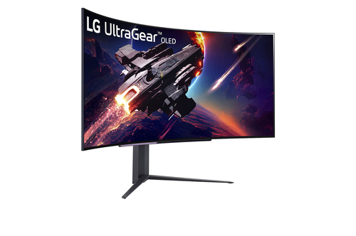 LG Gaming-Monitor UltraGear 45GR95QE-B Schwarz 45 Zoll WQHD OLED 240 Hz 0,03 ms (HDR 10, HDMI, DisplayPort, höhenverstellbar, Freesync Premium, G-Sync)