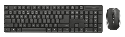 Trust XIMO Tastatur Maus enthalten Universal RF Wireless QWERTZ Deutsch Schwarz