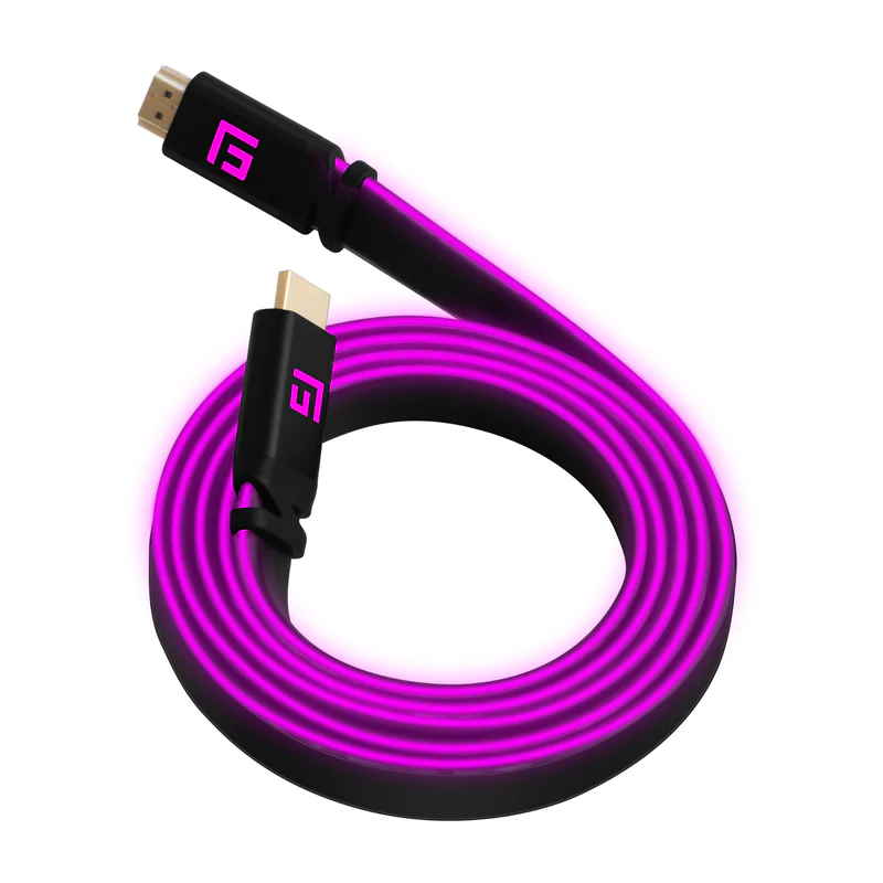 Floating Grip LED HDMI-Kabel 2.1, 1,5 m, High Speed, 8K/60Hz, Pink
