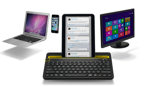 Logitech Bluetooth® Multi-Device Keyboard K480 Tastatur QWERTZ Deutsch Weiß Logitech Bluetooth® Multi-Device Keyboard K480 Tastatur QWERTZ Deutsch Weiß
