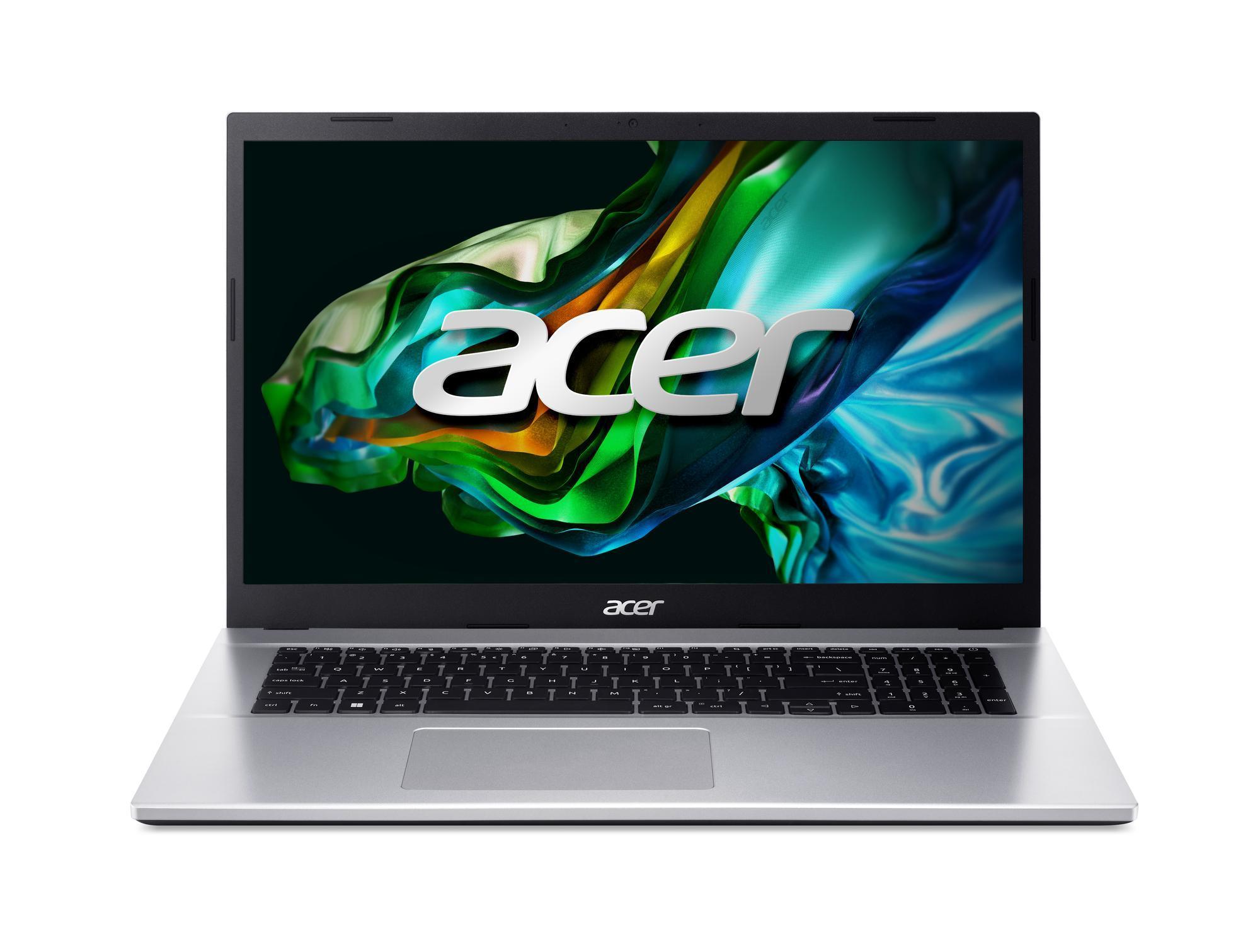 ACER Notebook Aspire 3 (A317-54-30ZS), Silber, 17,3 Zoll, Full HD, IPS, Intel Core i3-1215U, 16 GB, 512 GB M.2 SSD