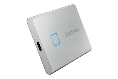 Samsung T7 Touch 500GB Portable SSD USB-C 3.1 silber UASP USBC SSD extern Samsung T7 Touch 500GB Portable SSD USB-C 3.1 silber UASP USBC SSD extern