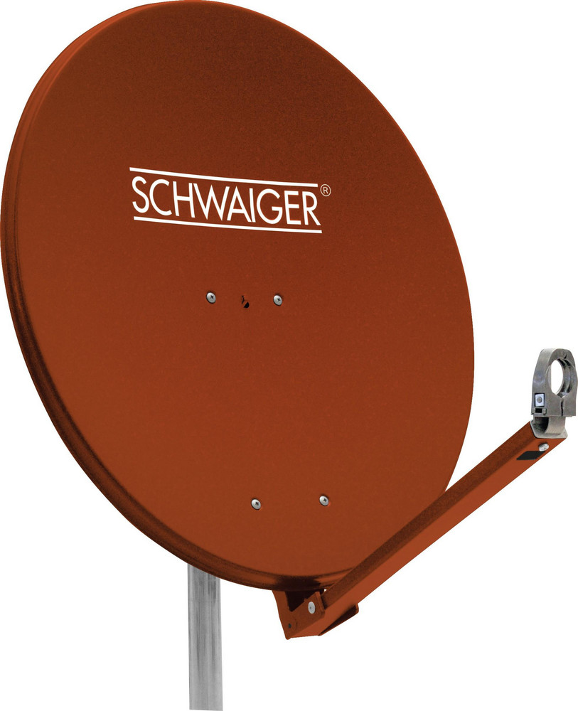  Schwaiger SPI710.2 Aluminium - Ziegelrot Offset Antenne