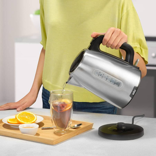 Braun PurShine WK102AI-WK1500BK Wasserkocher 1,7 l 2200 W Schwarz, Edelstahl