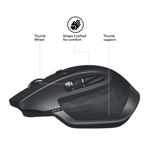 Logitech MX Master 2S Wireless Mouse Maus rechts RF Wireless + Bluetooth Laser 1000 DPI