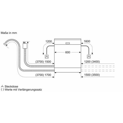 BOSCH SMI4HTS00E Serie 4 Einbau-Geschirrspüler integriert 60 cm (D, Home Connect, 13 Maßgedecke, 46dB, WLAN, 3-fach Rackmatik)