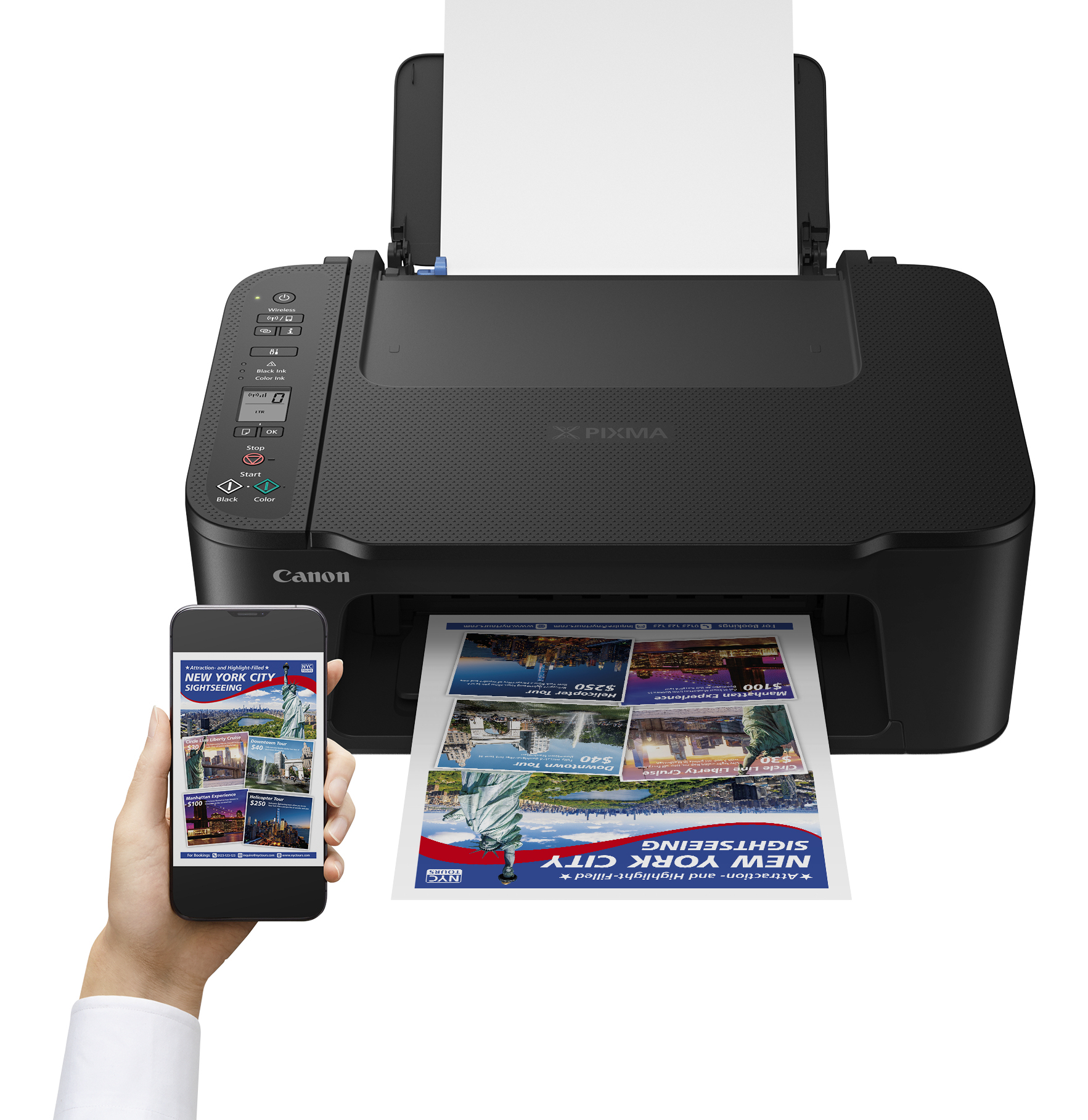CANON PIXMA TS3750i Multifunktionsdrucker, Schwarz (3-in-1, Drucken, Kopieren, Scannen, USB, WLAN, Cloud Link, AirPrint, Mopria)