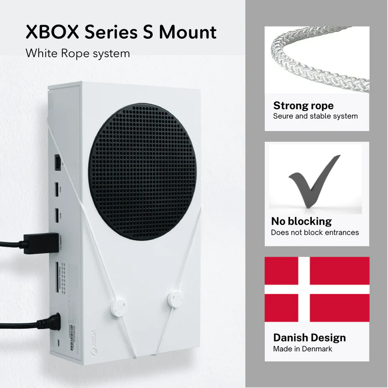 Floating Grip Wall Mount Bundle XBOX Series S Wandhalterung, XSS + 2x Controller, Weiß