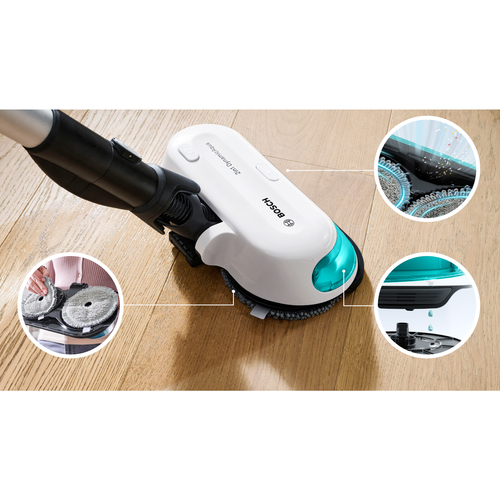 Bosch BKS71HYG3 Stabstaubsauger/Elektrischer Besen 2-in-1-Stabstaubsauger Akku Trocken&Nass HEPA Beutellos Schwarz, Weiß 3 Ah