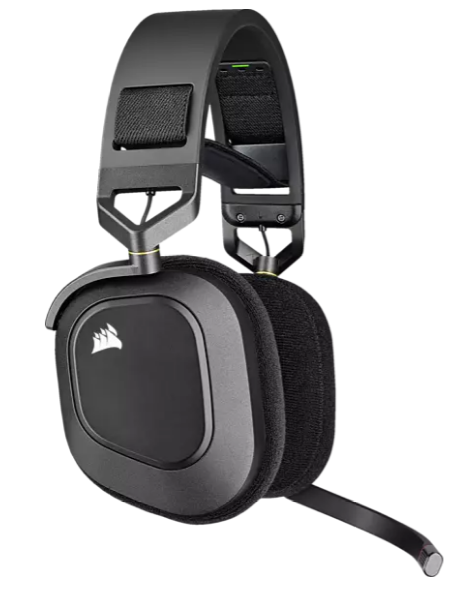 Corsair HS80 RGB Gaming-Headset (Wireless, Over-ear, 50-mm-Treiber, kompatibel mit PS4, PS5, PC)