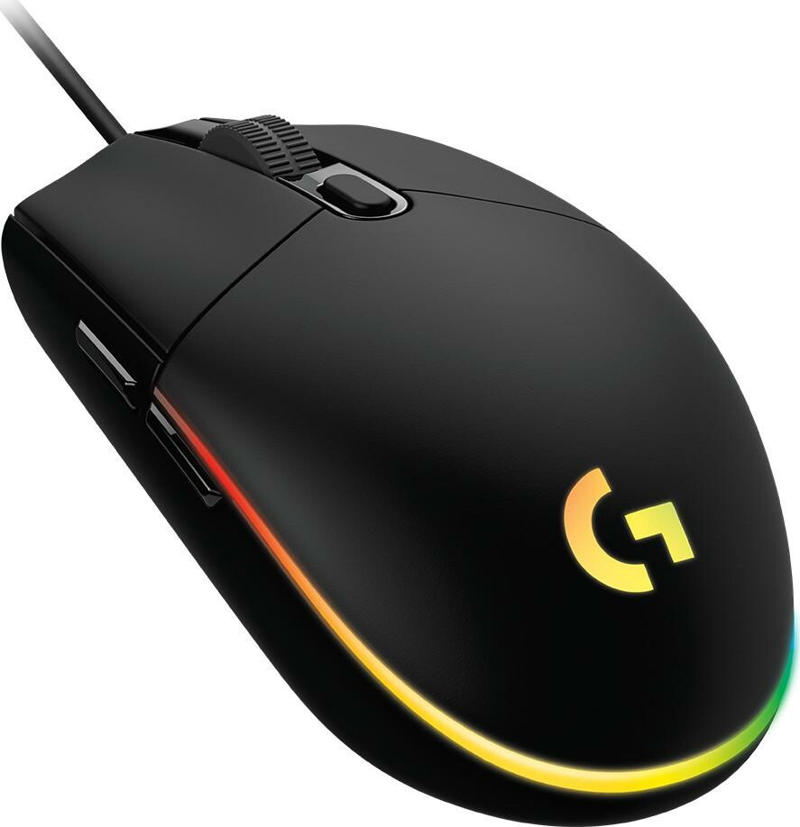  Logitech G102 Lightsync schwarz Gaming-Maus (USB, 8000 dpi, kabelgebunden, optisch, Rechtshänder, 910-005823)