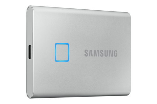 Samsung T7 Touch 500GB Portable SSD USB-C 3.1 silber UASP USBC SSD extern Samsung T7 Touch 500GB Portable SSD USB-C 3.1 silber UASP USBC SSD extern