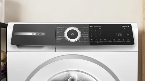 Bosch Serie 6 WGH244M90 Waschmaschine Frontlader 9 kg 1400 RPM Schwarz, Weiß