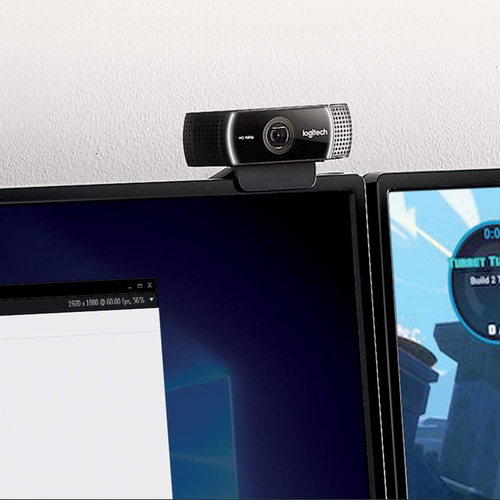 Logitech C922 Pro Stream Webcam 1920 x 1080 Pixel USB Schwarz