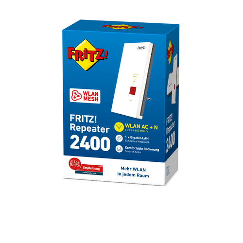 Repeater FRITZ! 2400 Netzwerk-Repeater 1733 Mbit/s Weiß