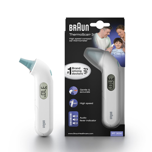 Braun ThermoScan 3 Kontakt Weiß Ohr