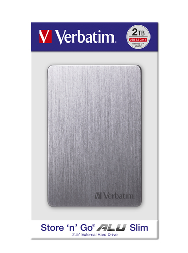 Verbatim Store 'n' Go ALU Slim Portable Festplatte 1 TB Spacegrau