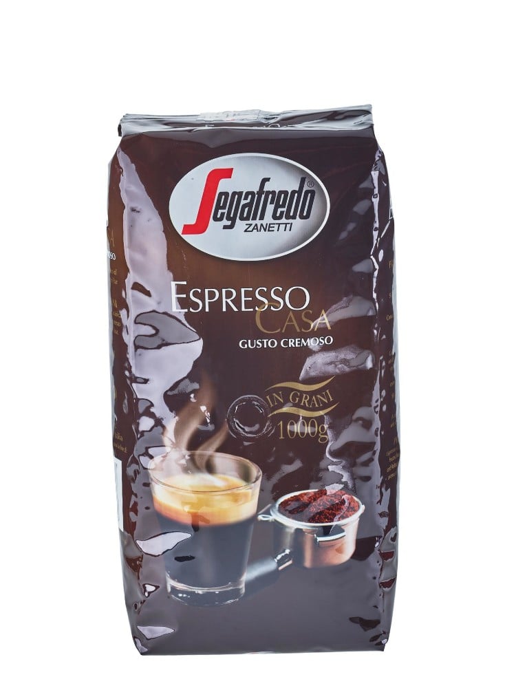  Segafredo Espresso Casa 1 kg ganze Bohne Kaffee (Mischung bester Arabica- und Robusta-Bohnen, Elegantes Aroma, Schokoladen Note)