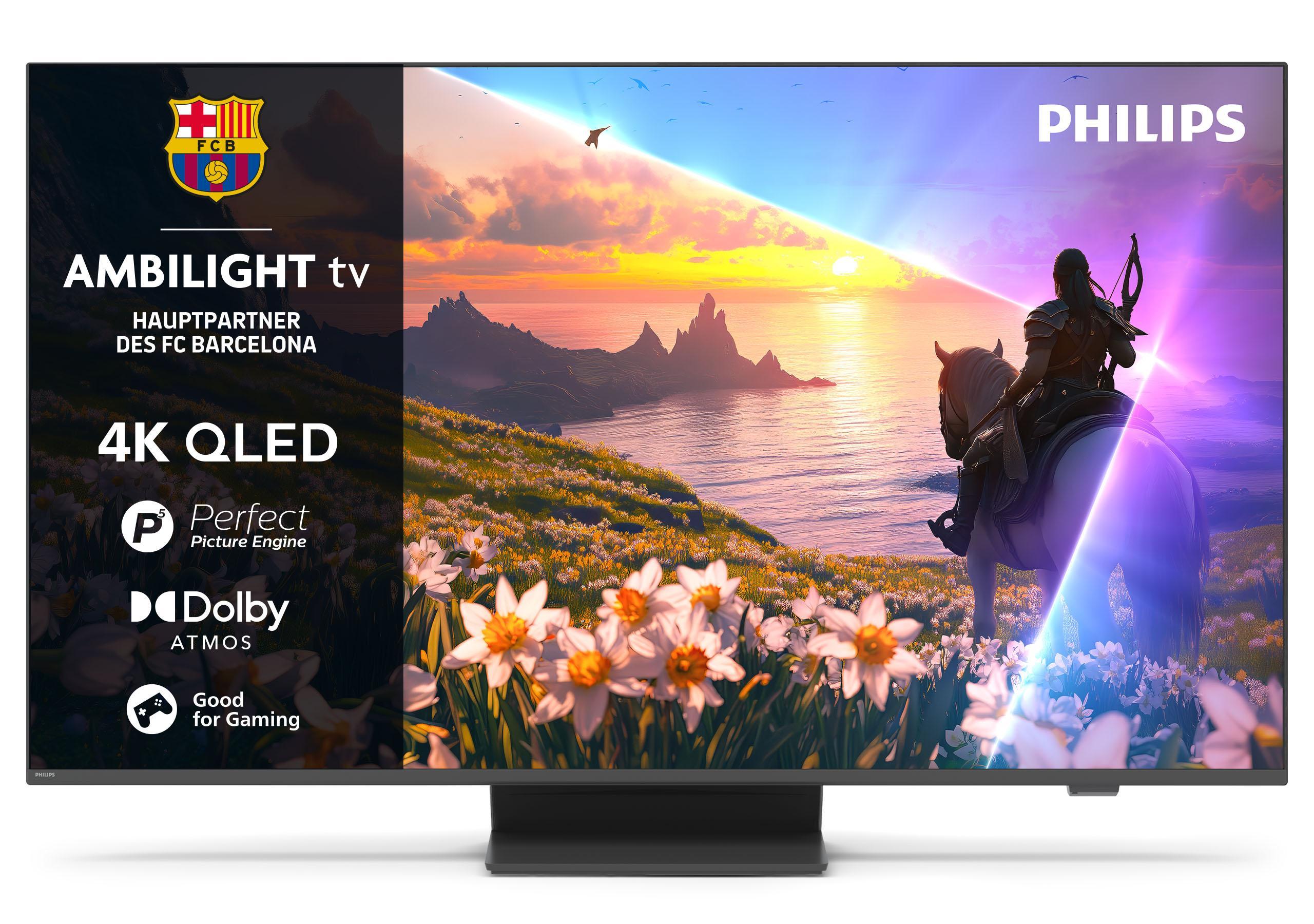 Philips 55PUS8600 QLED TV (55 Zoll (139 cm), 4K UHD, HDR, Smart TV, Sprachsteuerung (Alexa, Google Assistant), Ambilight, Dolby Atmos, Titan OS)