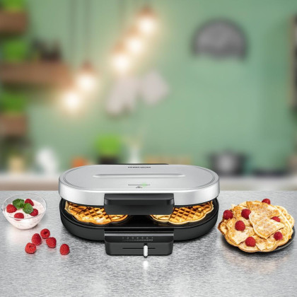 ROMMELSBACHER WA 1250 Waffeleisen (Herzform, 1250 Watt, Alu-Druckguss)