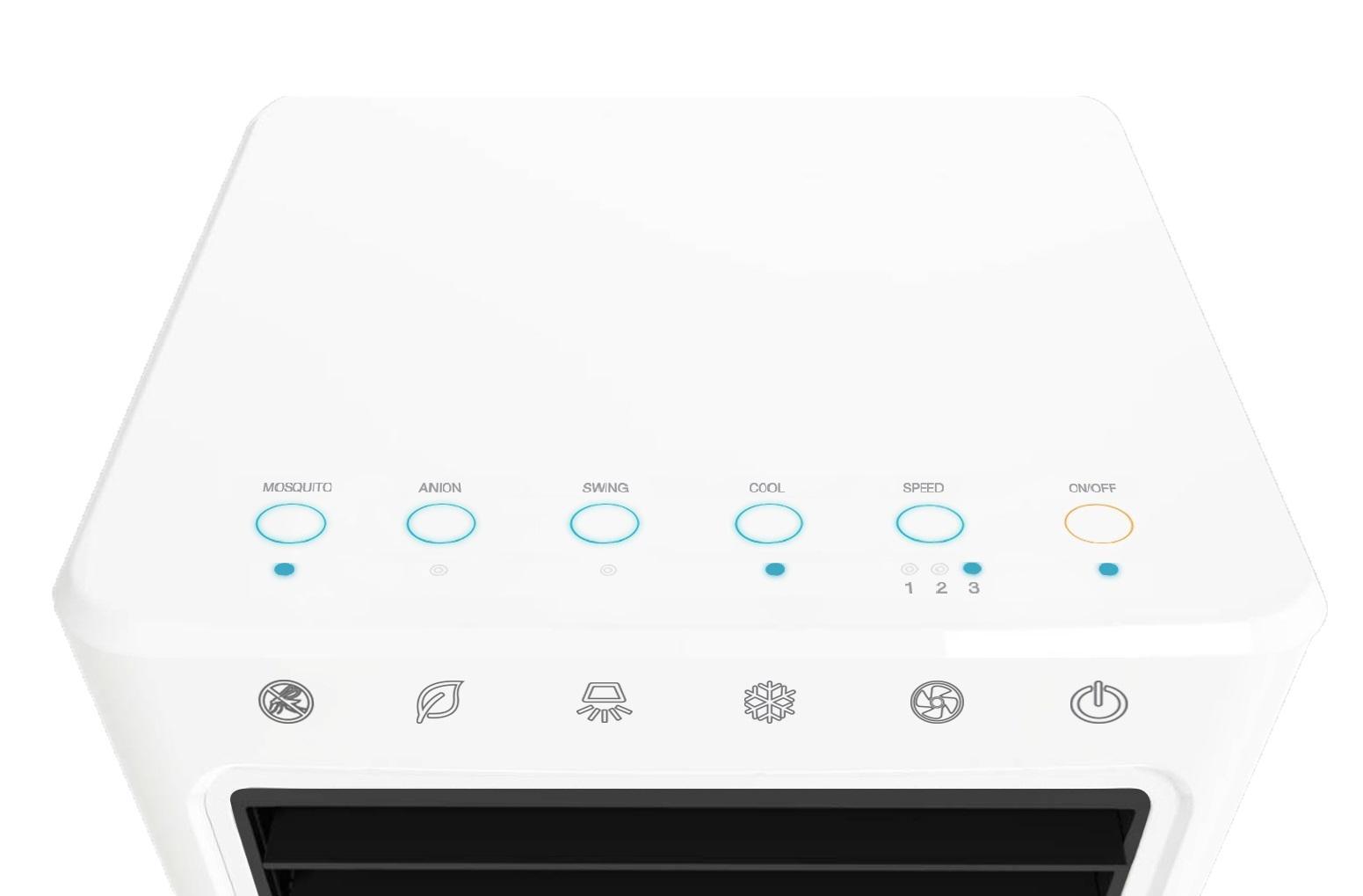 BeCool BC9.3AC2201IKF Luftkühler mit Insektenvertreiber Ventilator 45W weiß