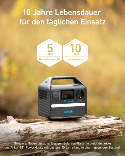 Anker 521 PowerHouse Tragbare Power Station 5 Lithium-Eisen-Phosphat (LiFePO4) 80000 mAh 398 W 4,34 kg Anker 521 PowerHouse Tragbare Power Station 5 Lithium-Eisen-Phosphat (LiFePO4) 80000 mAh 398 W 4,34 kg