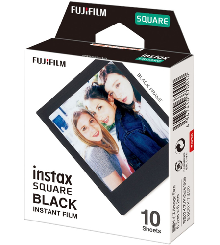 Fujifilm Instax Square Black Frame schwarz Sofortbildfilm 10 Stück(e) 62 x 62 mm