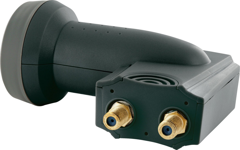  Schwaiger SUN PROTECT - Digitales Twin LNB SPS6814A - mit vergoldeten Anschlüssen (Feedaufnahme 40 mm, mit vergoldeten Anschlüssen, Empfang von ASTRA (19,2º Ost) und EUTELSAT (13ºOst) geeignet)