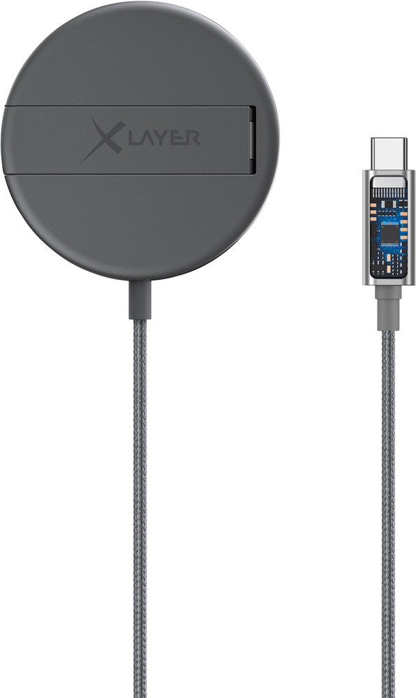  XLayer MagFix Pro Wireless Charging Stand magnetisch 15W Space Grey Kabelloses Ladegerät